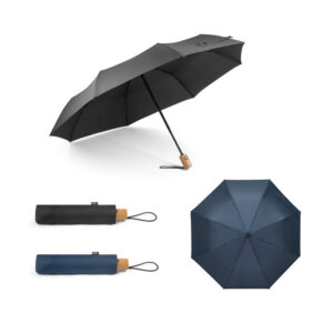 Guarda-chuva Dobrável Poliéster Pongee Fibra de Vidro Pega em Madeira Sg04099