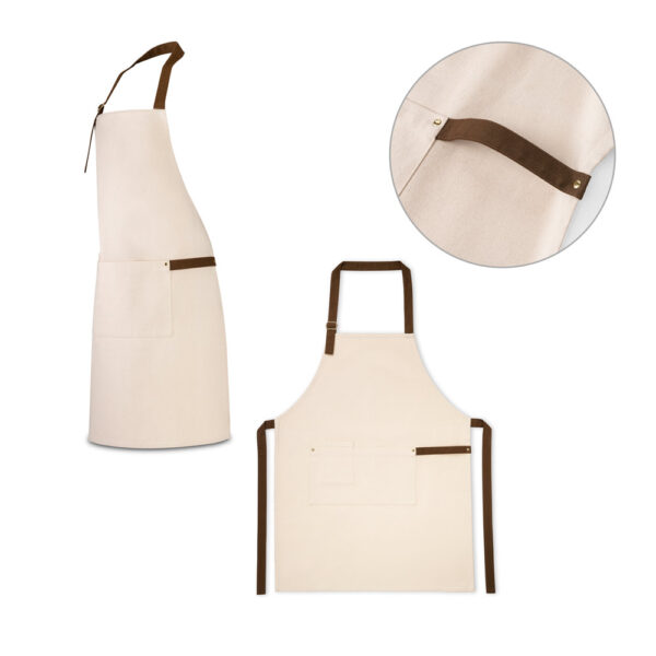 Avental em Algodão Canvas com 3 Bolsos Sg41899