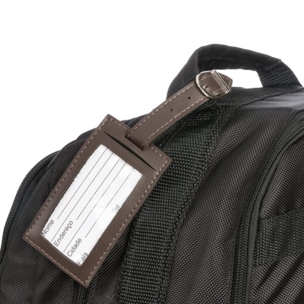 Tag Identificador de Bagagem Couro Sintético S09731