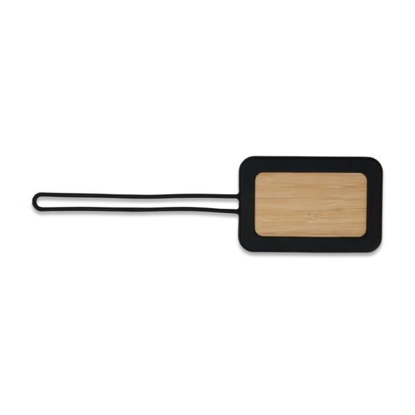 Tag Identificador de Bagagem Bambu e Silicone S80010 - Image 2