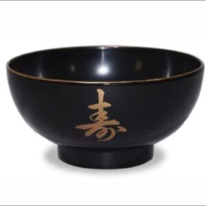 Tigela Cumbuca Bowl Japonesa 360ml Oriental Ideograma Japonês com Hashi Sjapa