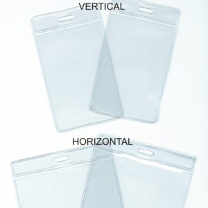 Bolsa Porta Crachá e Porta Credencial PVC Cristal Horizontal e Vertical Scracha