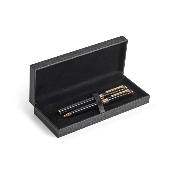 Conjunto Executivo Luxo Caneta Roller e Esferográfica Elementos com banho de ouro 18K e Estojo Presente Sg64118 - Image 2