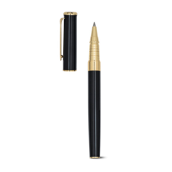 Conjunto Executivo Luxo Caneta Roller e Esferográfica Elementos com banho de ouro 18K e Estojo Presente Sg64118 - Image 4