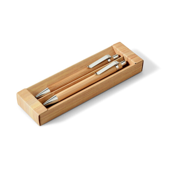 Conjunto Executivo Caneta e Lapiseira Bambu com Estojo Kraft Sg16218 - Image 5