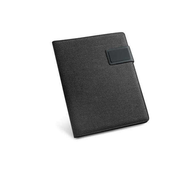 Pasta Executiva A4 Linho e Couro Sintético Placa Metal e Caderno 40 Folhas Fecho Magnético Sg66029 - Image 2