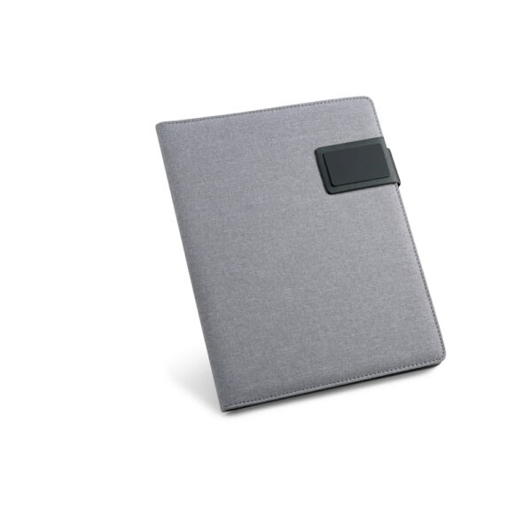 Pasta Executiva A4 Linho e Couro Sintético Placa Metal e Caderno 40 Folhas Fecho Magnético Sg66029 - Image 6