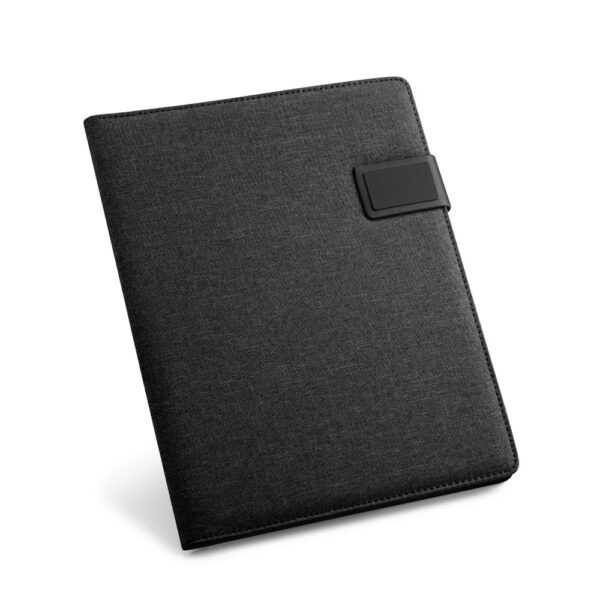 Pasta Executiva A4 Linho e Couro Sintético Placa Metal e Caderno 40 Folhas Fecho Magnético Sg76029 - Image 4