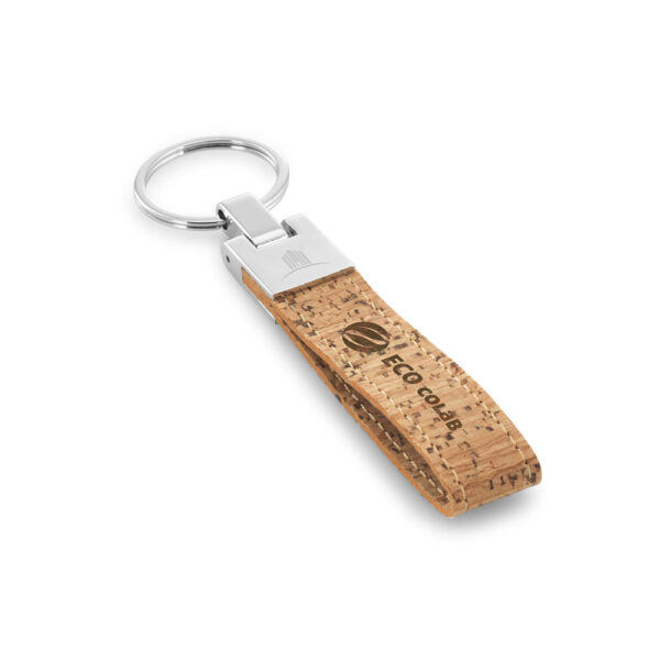 Chaveiro Executivo Metal e Cortiça com Estojo Presente Kraft Sg54139 - Image 4