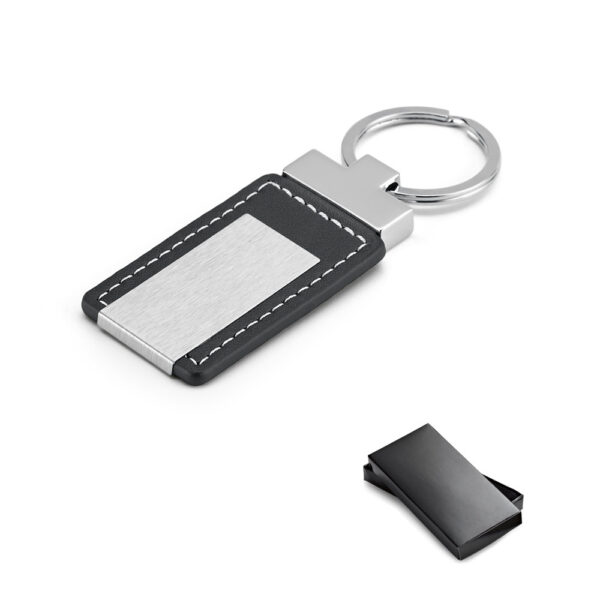 Chaveiro Executivo Couro Sintético e Metal com Estojo Presente Sg65139