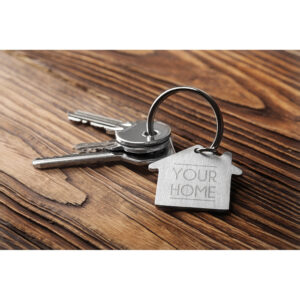 Chaveiro Miniatura Formato Casa em Aluminio Sg76139