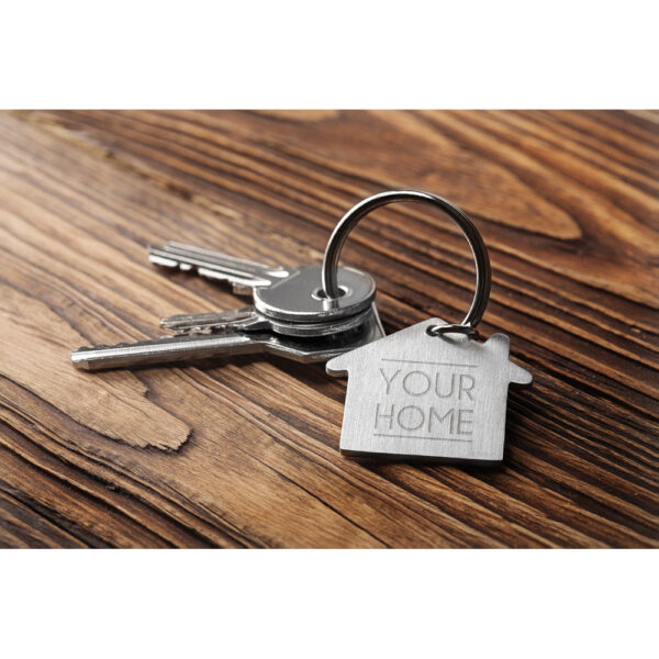 Chaveiro Miniatura Formato Casa em Aluminio Sg76139