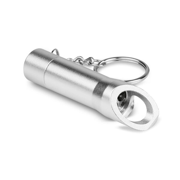 Chaveiro 3 em 1 com Abridor de Garrafas e Lanterna em Metal com 3 LEDs Sg76239 - Image 4