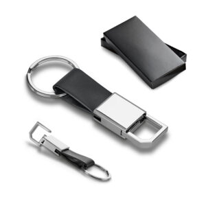 Chaveiro Executivo Couro Sintético e Metal com Estojo para Presente Sg36339
