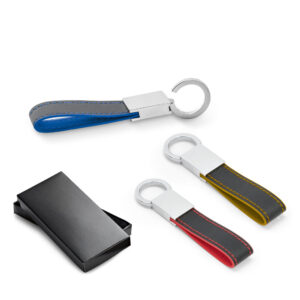 Chaveiro Executivo Couro Sintético e Metal com Estojo para Presente Sg07339
