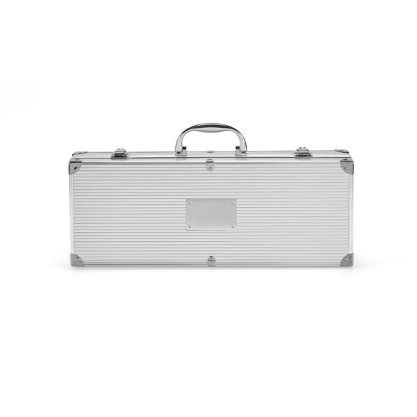 Kit Churrasco 6 Peças Inox (faca chefe, faca japonesa, pinça, garfo, espátula, afiador) Estojo Aluminio Sg54839 - Image 6