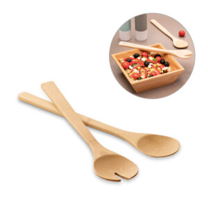 Talheres para Salada em Bambu Sg96939