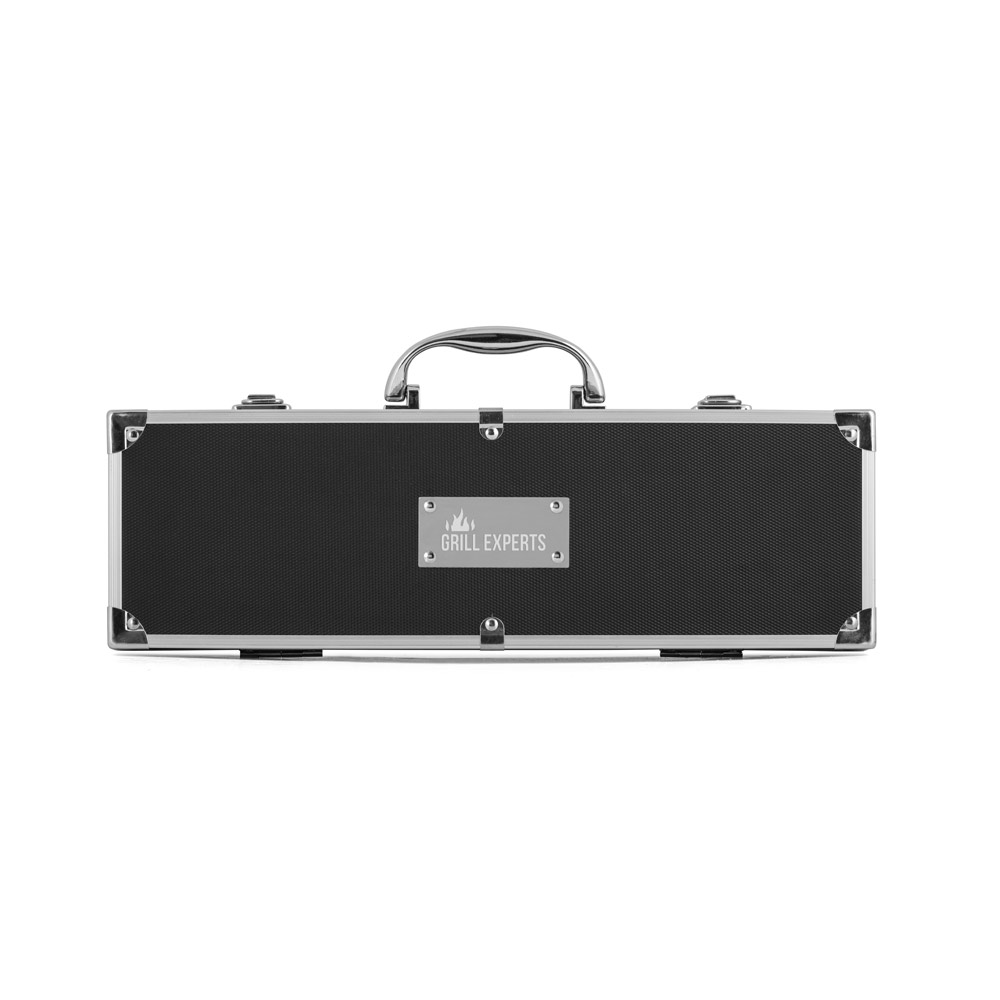 Kit Churrasco 5 Peças Inox e Aluminio Faca chefe, faca japonesa, faca boning, garfo, afiador e Estojo Sg90149 - Imagem 3