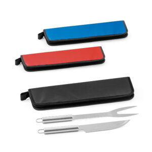 Kit Churrasco 2 Peças Inox e Estojo Nylon Sg63149