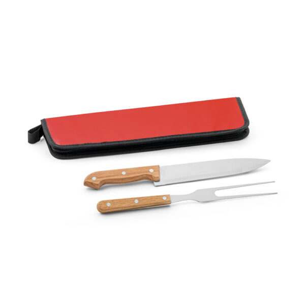 Kit Churrasco 2 Peças Inox e Madeira com Estojo Nylon Sg83149 - Image 6