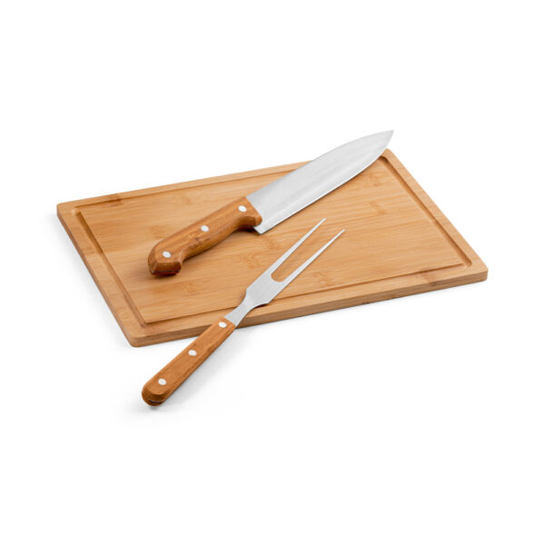 Kit Churrasco 2 Peças Inox e Madeira e Tabua com Estojo Kraft Sg34149 - Image 6