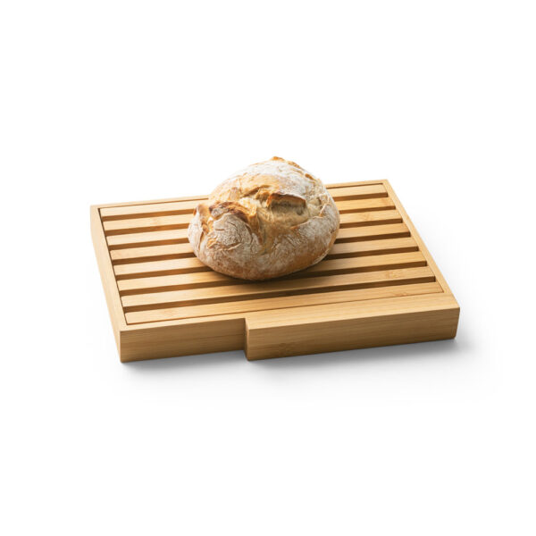 Tábua para Pão e Faca Inox e Bambu com Grelha Removível para remoção de migalhas Estojo Kraft Sg12349 - Image 2