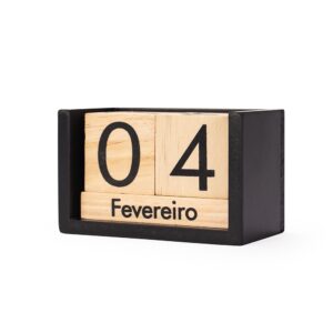 Calendário Permanente Minimalista Madeira S15251