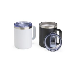 Caneca de Café 350ml Térmica Inox Parede Dupla Tampa Acrilica Sb16060