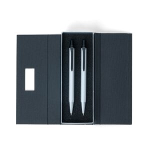 Conjunto Executivo Caneta e Lapiseira Triangular e Plaquinha Metal para Estojo Presente S63541@p