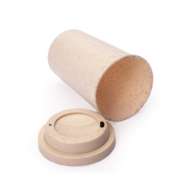 Copo de Café 350ml Fibra de Arroz com Tampa e Bocal S54251 - Image 4