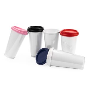 Copo de Café 400ml Tampa Bucks Plástico Camada Dupla S34251