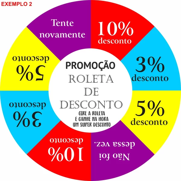 Roleta de Prêmios da Sorte para Mesa em MDF Sroleta - Image 10