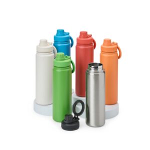 Garrafa Squeeze 750ml Térmica Mod Similar Parede Dupla Inox Alça Magnética Porta Celular S79180