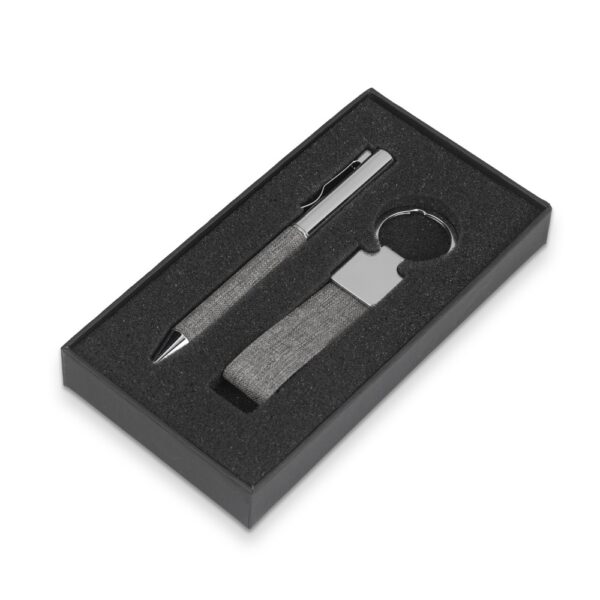 Conjunto Executivo Caneta e Chaveiro Metal com Estojo Presente S86151 - Image 4