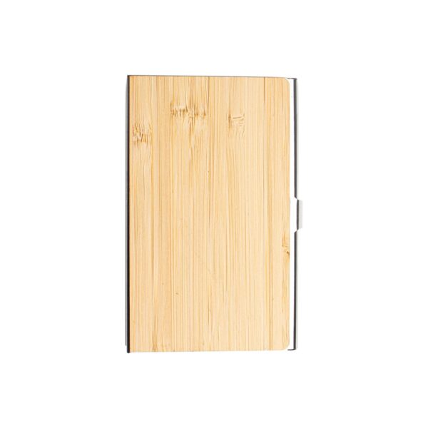 Conjunto Executivo Caneta Chaveiro e Porta Cartão Metal e Bambu Eco com Estojo Presente S63881 - Image 5