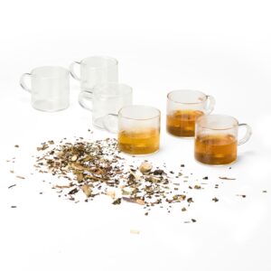 Xícara de Café Vidro Borossilático Kit 6 Peças S59280