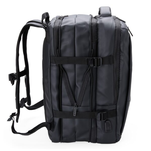 Mochila Notebook USB Expansível Troley Couro Sintético S48080 - Image 5