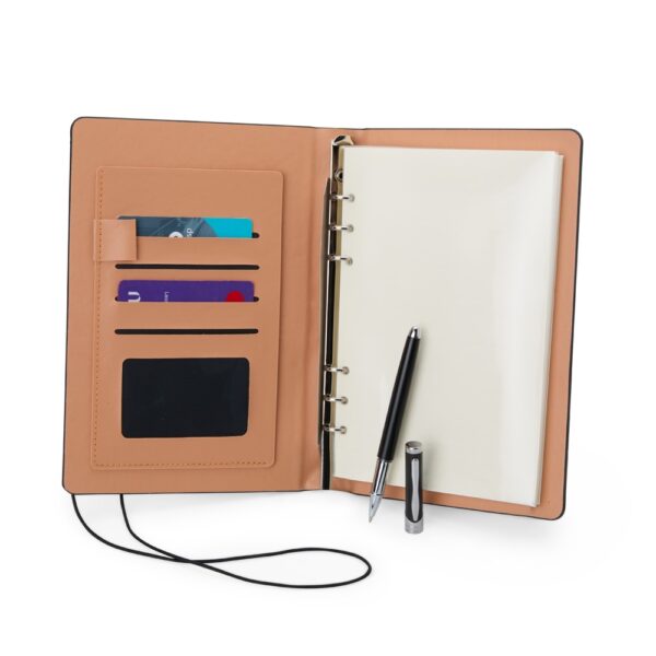 Conjunto Executivo Caderno Reogarnize A5 Couro Sintetico e Caneta Metálica com Estojo Presente S55280 - Image 6