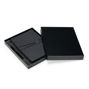 Conjunto Executivo Caderno Reogarnize A5 Couro Sintetico e Caneta Metálica com Estojo Presente S55280