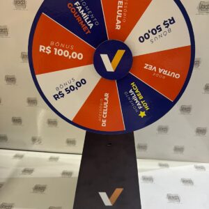 Roleta de Prêmios da Sorte para Mesa em MDF Sroleta