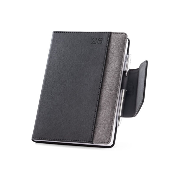 Agenda 2026 Diaria A5 com Caneta PU e Tecido Poliéster Bolsa S88066 - Image 4