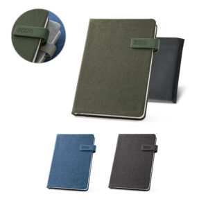 Agenda Anual Diária A5 2026 Pet Reciclado Fecho Magnético e Bolsa S10266