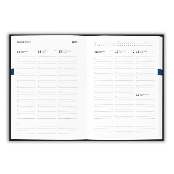 Agenda Anual Diária A5 2026 Pet Reciclado Fecho Magnético e Bolsa S20266 - Image 8
