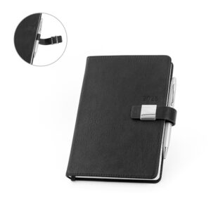 Agenda Diária A5 2026 PU com Fecho Magnético e Placa Metálica S12266