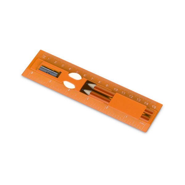Conjunto de Escrita PS Mini Lápis Régua e Apontador Sg66539 - Image 2