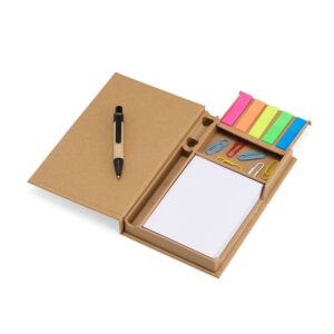 Bloco de Anotações B6 com Caneta e Post-it Eco S60160