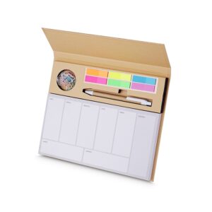 Kit Bloco de Anotações A4 de Mesa com Caneta e Post-it Eco S22251