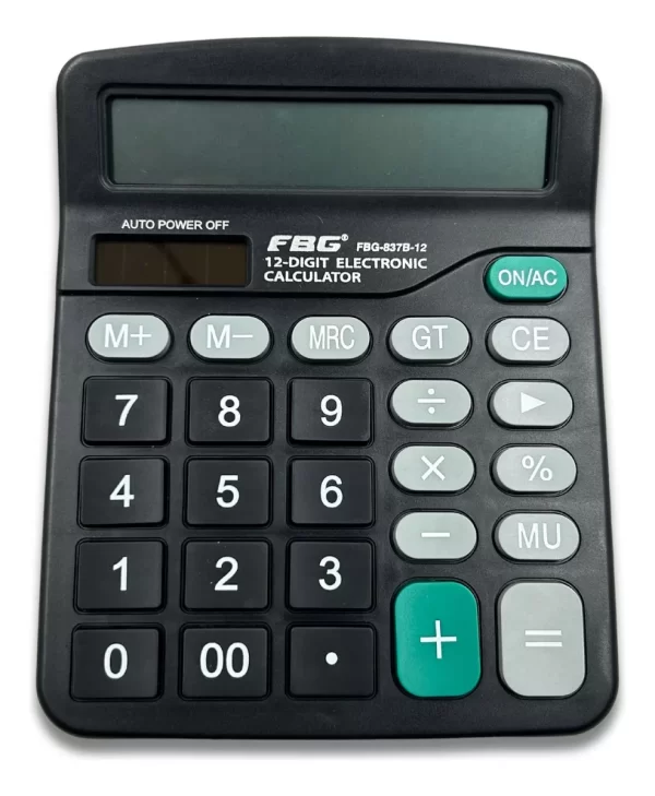 Calculadora de Mesa 12 Digitos Visor Grande Preto Scalculadora - Image 3