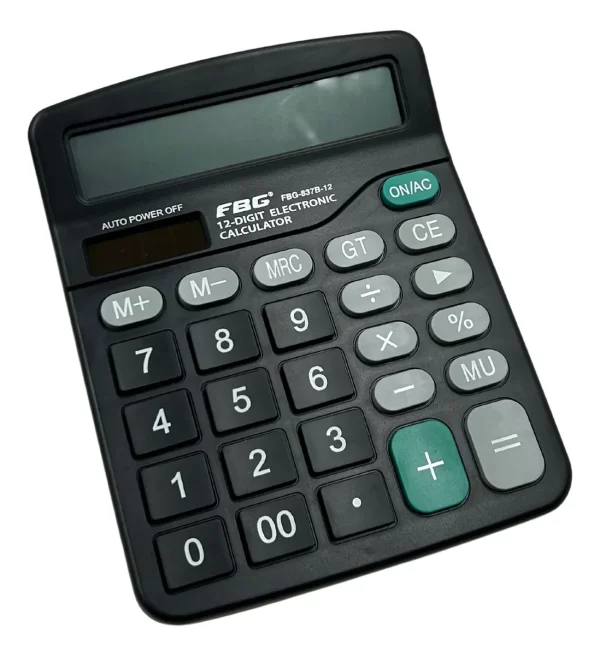 Calculadora de Mesa 12 Digitos Visor Grande Preto Scalculadora