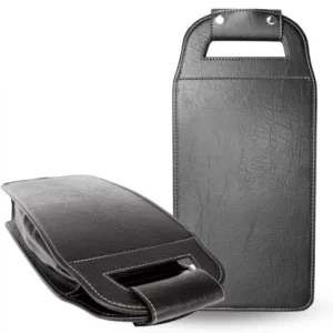 Estojo Porta Vinho para 2 garrafas com Alça em Couro Sintético Sivinho